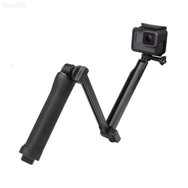 Monopodes à selfie Monopodes à selfie Poignée à 3 voies Monopode étanche Selfie Stick Trépied pour Hero 11 10 9 8 7 6 5 Yi SJCAM EKEN DJI OSMO Go Pro Accessoires 230518 L230913