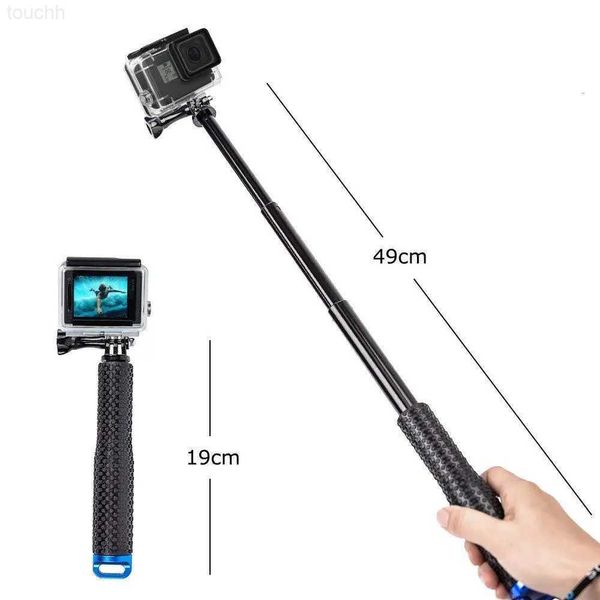 Monopodes à selfie Monopodes à selfie Accessoires Go Pro Poteau extensible portatif Monopode Selfie Stick pour HERO8 HERO4 Session 1 xiaoyi 230518 L230912