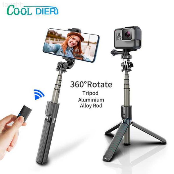 Selfie Monopods Selfie Monopods Bluetooth inalámbrico de alta calidad Selfie Stick con control remoto Palo Selfie Monopod plegable extensible para cámara de acción Iphone L230912