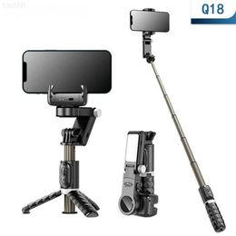 Selfie-Einbeinstative Selfie-Einbeinstative Q18 Selfie-Stick Wireless Desktop Folgender Aufnahmemodus-Stabilisator für Mobiltelefone mit Lichtübertragung L230912