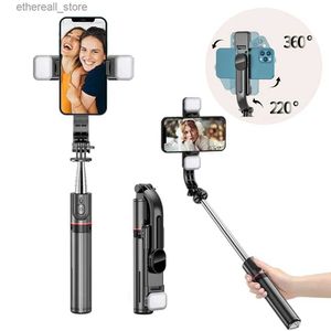 Selfie Monopods Selfie Stick 1160 mm Verlengen Telefoonstatief Draagbare telescopische paal Draadloze Bluetooth-statief met afstandsbediening Q231109