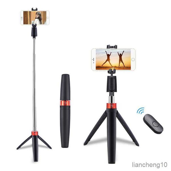 Selfie Monopods Selfie Stick Bluetooth intégré Selfie Artifact Mobile Universal Video Live Tripode Para Movil Selfie Stick R230713