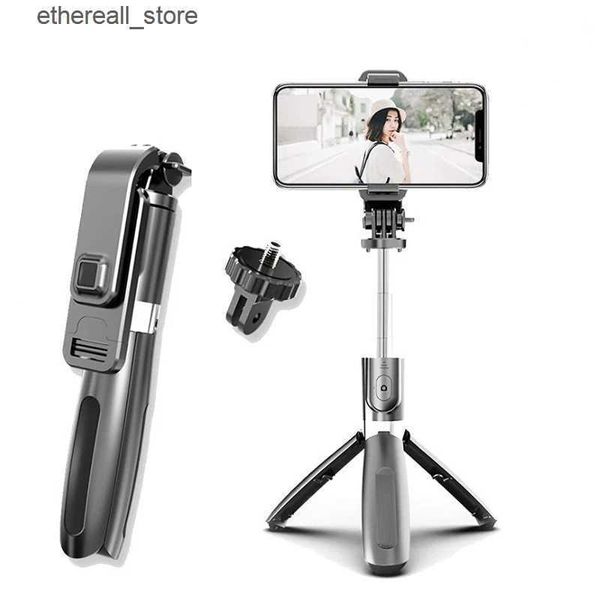 Selfie Monopods Selfie Stick Bluetooth Control remoto inalámbrico Mini trípode multifunción para Iphone Samsung IOS Android Teléfono móvil Q231110 Q231110