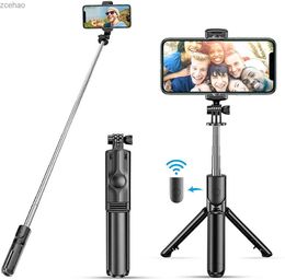 Selfie Monopods Selfie Stick Trépied Extensible Sans Fil Bluetooth À Distance Portable Smartphone Trépied Support pour IOS Android phoneL240115