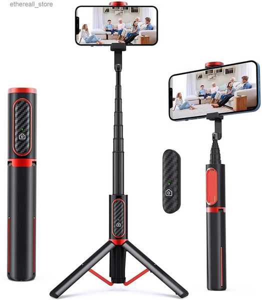 Selfie Monopods Selfie Stick Trípode Soporte para teléfono Bluetooth con trípode Monopod plegable extensible para Iphone 11 X para Q231110