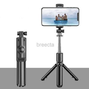 Selfie Monopods Selfie Stick Trépied avec télécommande extensible pour iPhone Jambes haute résistance pour iPhone 15 14 13 12 Pro Max Smartphone 24329