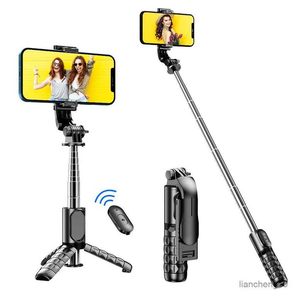 Selfie Monopods Selfie Stick Trépied avec télécommande sans fil détachable Mini 4 en 1 Extensible Portable Selfie Stick Téléphone Trépied R230713