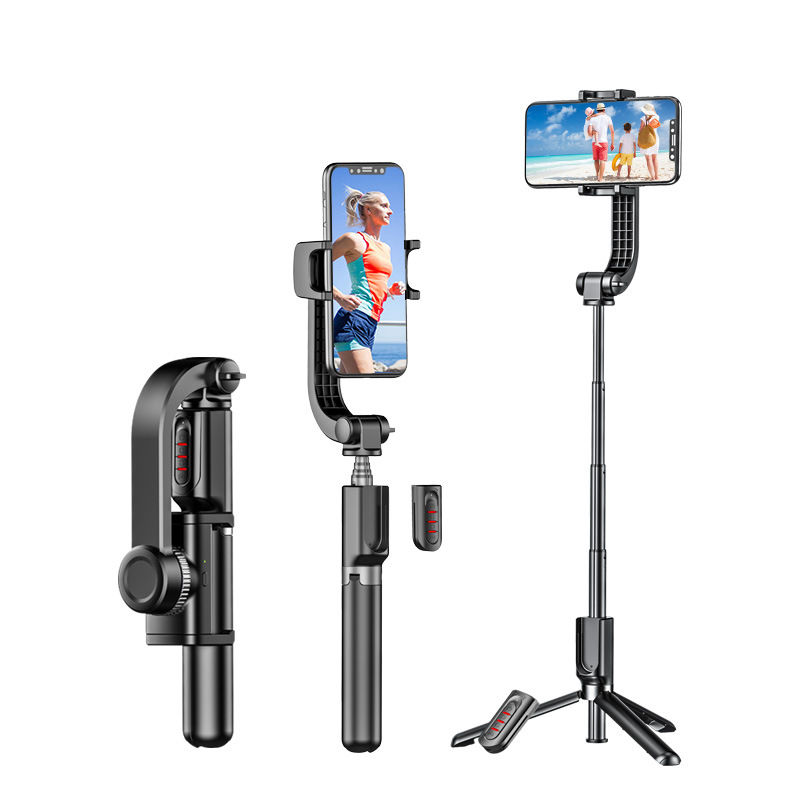 Monopodes Selfie Stabilisateur de téléphone portable à cardan à axe unique Trépied anti-tremblement Selfie Stick à distance