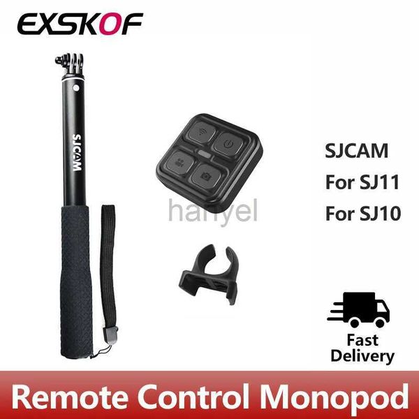 Selfie Monopods SJCAM Control remoto Selfie Stick Monopod de aluminio para SJCAM C300 SJ6 SJ7 Star SJ8PRO SJ8PLUS SJ10 pro SJ10X C200 Cámara de acción 24329