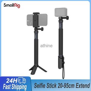 Selfie Monopods SmallRig Selfie Stick voor actiecamera's met smartphoneklem Opvouwbare standaardhouder Statief voor cameramontage 20-95 cm Verlengen 4192 YQ240110