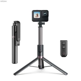 Selfie monopods telesin 1.3m selfie stick statief met draadloze Bluetooth -afstandsbediening geschikt voor Insta360 DJI smartphone Action Camera WX16