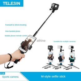Selfie Monopods TELESIN Sportcamera voor/10/9 Aluminium Selfie Stick voor Action3 Verlengstuk Vlog Schieten YQ240110
