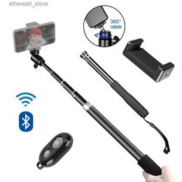 Selfie Monopods Trépied pour téléphone portable Selfie Stick pour Vlog Ring Light Selfie Trépied avec support de télécommande Bluetooth Q231110