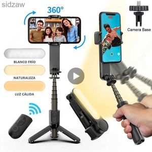 Selfie monopodes Trépied stabilisateur de joint universel pour le support de téléphone mobile Action de smartphone Smartphone Bluetooth Selfie Rod Handheld Rod Wx