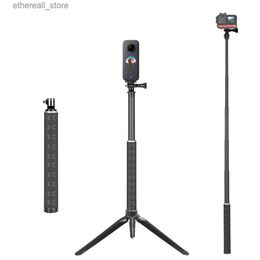 Selfie Monopods TUYU 90 cm Koolstofvezel Lichtste Selfie Stick Statief Voor GoPro Max Hero 9 6 7 8 voor Osmo Insta360 OneR X2 Camera Accessoires Q231110