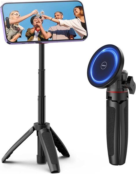 Monopodes à selfie ULANZI Trépied magnétique pour téléphone portable compatible avec MagSafe Mini perche à selfie extensible 360° avec tête sphérique et poignée pour iPhoneL20309013