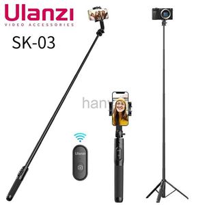 Selfie Monopods Ulanzi SK-03 1,5 m Bluetooth Draadloze Selfie Stick Statief Monopod voor Smartphone Hero12 11 10 9 8 7 insta360 X3 DSLR Camera 24329