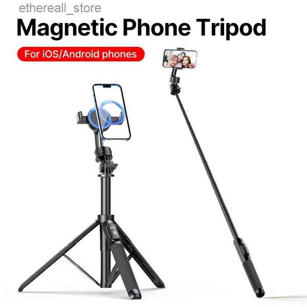 Selfie Monopods Ulanzi SK-05 Trípode magnético para teléfono 1,6 m Selfie Stick con control remoto inalámbrico Bluetooth Soporte para teléfono con rotación 360 para cámara de teléfono Q231110