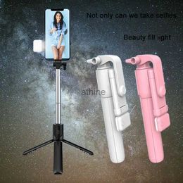 Selfie Monopods Ultimate 4 en 1 Selfie Stick con trípode con luz de relleno Bluetooth y soporte para teléfono - Capture momentos perfectos con facilidad YQ240110