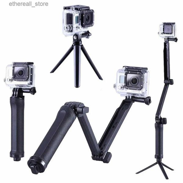 Selfie Monopods Way Grip Monopod impermeable Selfie Stick Trípode Soporte 8 7 6 5 4 3 Session Yi 4K Sjcam Eken Accesorios para GoPro Hero Q231110