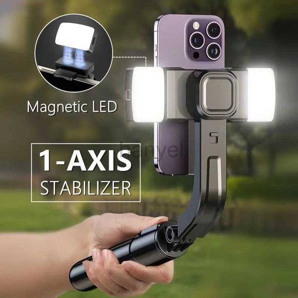 Selfie Monopods Stabilisateur de cardan sans fil à 1 axe pour smartphone, trépied pliable pour perche à selfie, prise de vue sur téléphone portable, vidéo anti-secousse 24329