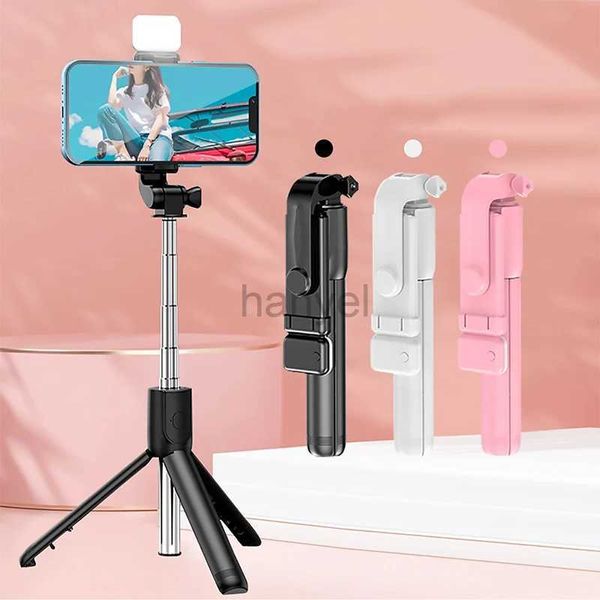 Selfie Monopods Trépied sans fil Bluetooth Selfie Stick avec support pliable pour lumière de remplissage LED pour smartphones pour Youtube Tiktok Video Live Holder 24329