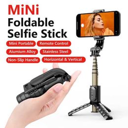 Selfie monopods draadloze mini selfie stick met opvouwbaar statief en uitbreidbare monopod uitgerust met Bluetooth -afstandsbediening sluiter geschikt voor Android I