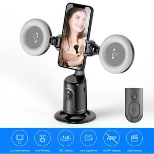 Selfie Monopods Trépied sans fil avec suivi du visage à distance Stabilisateur de cardan portable 1 4 vis Lumière amovible pour téléphone appareil photo 231128
