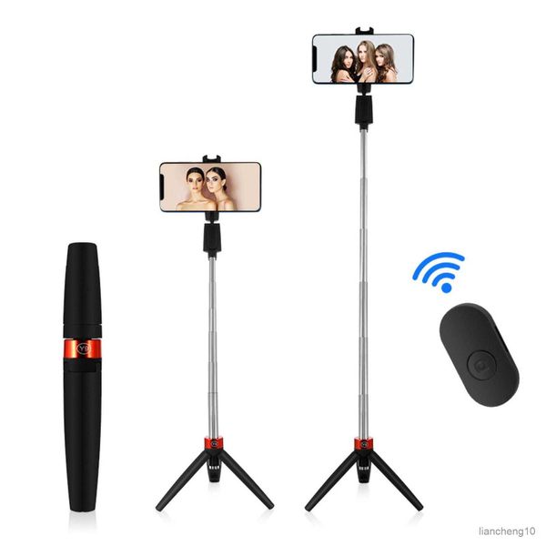 Selfie Monopods Y9 Bluetooth 4.0 Réglable Selfie Stick Support de téléphone Trépied pour la diffusion en direct YouTube R230713