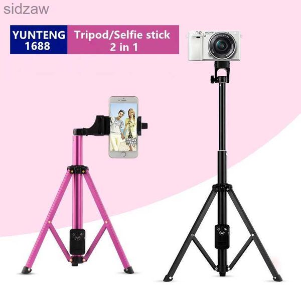 Selfie monopodes yunteng Tripode multifonctionnel Stick Stick Mobile Phone Mobile Hotder Bluetooth Remote Control Portable Installation Smartphone Tablet Computer WX
