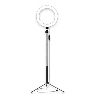 Anneau lumineux pour Selfie avec support de Table, éclairage Led à intensité variable de 20cm/8 pouces pour le maquillage, la photographie, l'enregistrement vidéo, le Vlog et le travail de blogging