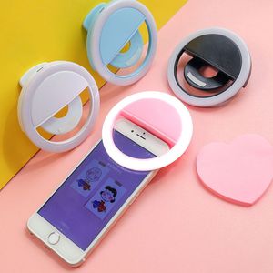 Selfie Ring teléfono móvil Clip lente lámpara de luz Litwod bombillas Led batería seca de emergencia para cámara de fotos bien Smartphone belleza