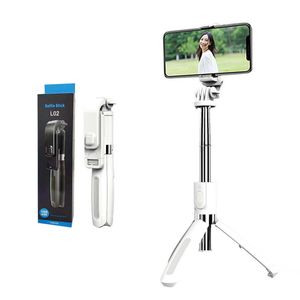 Selfie Stick monopodes trépied avec télécommande L02 support caméra SLR 39 pouces support de téléphone Monopode Bluetooth Trépied Pliable Portable Sans Fil Obturateur pour Smartphone