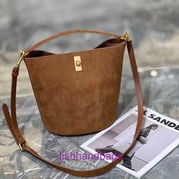 SELINSS ORIGINELE TOTE BAGS Online Store Deer Patroon Toplaag Cowhide Bucket Bag veelzijdige modieus pendelende grote capaciteit met origineel logo