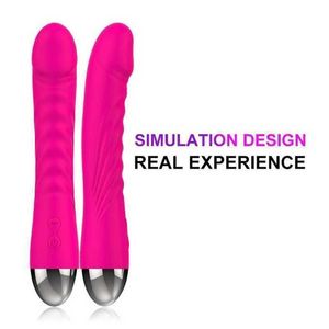 Vendre 10 vibrations de fréquence Simulation Batterie Type de fille Rod Femme Masturbation Massage Adult Sex Toy 231129