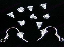 Boucles d'oreilles en plastique blanc Transparent, bouchon arrière, 4mm, accessoires de boucles d'oreilles DIY, 2000 pièces, lots utiles, 9664570