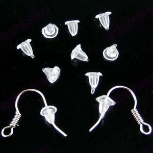 Boucles d'oreilles en plastique blanc Transparent, lot de 2000 pièces, bouchon arrière utile, 4mm, accessoires de boucles d'oreilles DIY, 2717