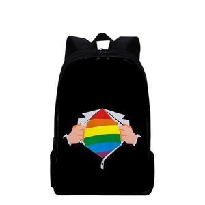 Vends sac à dos 3d LGBT arc-en-ciel sacs à dos grande capacité sac de voyage réduction de la charge et sac à dos résistant à l'usure sac de créateur 230522