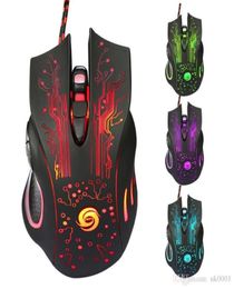 Vendre 6d USB Wired Gaming Mouse 3200dpi 6 boutons LED Optical Professional Pro Mouse Gamer Gamer Computer Mice pour PC Games d'ordinateur portable Mic6298791