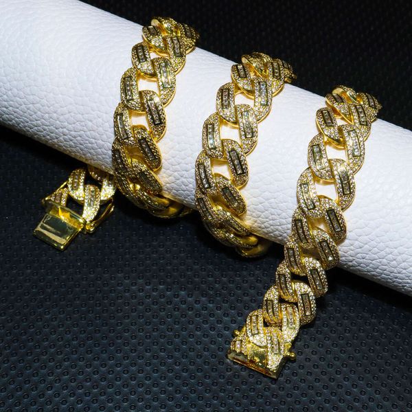 Venta de collares de joyería fina de plata 925, collar de Hip Hop de moda americana con diseño de nicho de lujo ligero de oro de 18mm