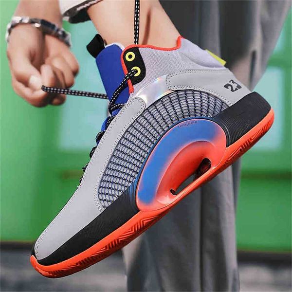 Vendre des chaussures de bowling chaussures de basket-ball chaussures pour hommes lacets haut baskets messieurs rétro respiration tendance aj marche 210814