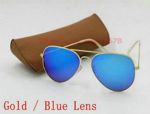 Vendre une nouvelle créatrice de couleurs de mode miroir hommes femmes femmes politiques politiques UV400 Vintage Sport Sun Glasses Gold Blue 58mm 62 mm LE4944060