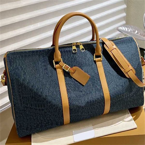 Vendre Denim Designer Duffle Sac de haute qualité Sac de voyage Bagages Designers Sac Femmes Sac à main de luxe Mode Classique Bagages de grande capacité 45cm