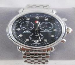 verkoop fabrieksleverancier New Deco Quartz Chronographs Silver CSX 36 Diamond Dial Black Watch Bracelet MW03M00A09284459819
