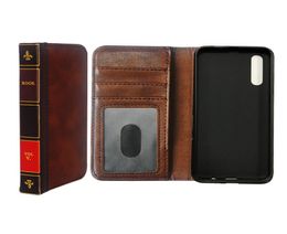 Vendre un boîtier de téléphone portable en cuir Flip pour Samsung A50 Couvercle Wallet Retro Bible Vintage Book Business Pouch4125968