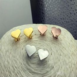 Vender pendientes de amor para siempre Pendientes de amor de acero inoxidable 316L Pendientes afilados de corazón para mujeres hombres Parejas joyería fina wh278y