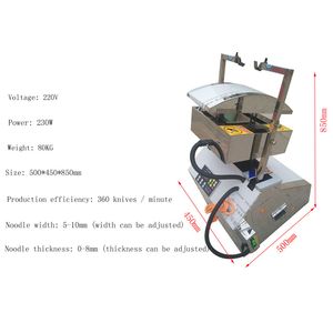 Couteau Commercial en acier inoxydable de haute qualité, machine à nouilles rasées, presse électrique pour pâtes, prix 220V