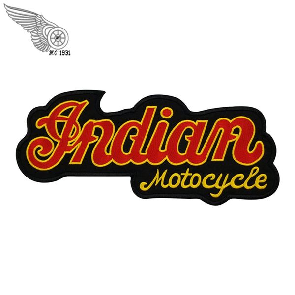 Vendre des patchs de broderie de Logo de moto indienne taille arrière complète pour veste MC gilet fer sur Design210U