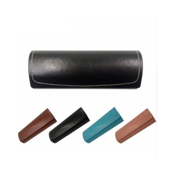 Venta de estuche de cuero para gafas, estuche resistente al agua con marco duro para gafas de lectura para mujer, estuches para gafas multicolores 6783351