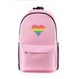 Verkoop LGBT Student Rugzak Tas Voor Mannen Dames Casual Regenboog Designer Tas Grote Capaciteit Reistas Draag Rugzak Boekentas Pride 230522